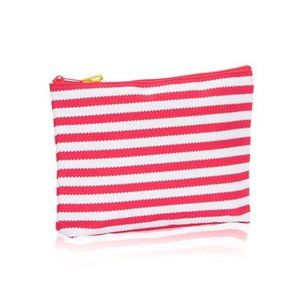 Red Striped Pouch Bag